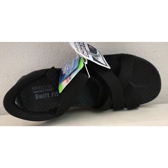 Skechers Adventure Women's Sz 7 Black Hands-Free Swift Fit Strappy Sandals - Picture 7 of 9